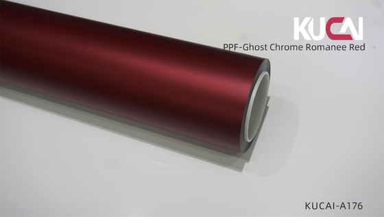 7.5Mil παχύ Ματ PPF ταινία ρολ Φάντασμα Chrome Romanee Κόκκινο χρώμα